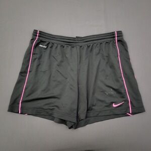 Nike Dri-FIT Womens Large Black Pink Mesh Running Athletic Shorts RN 56323